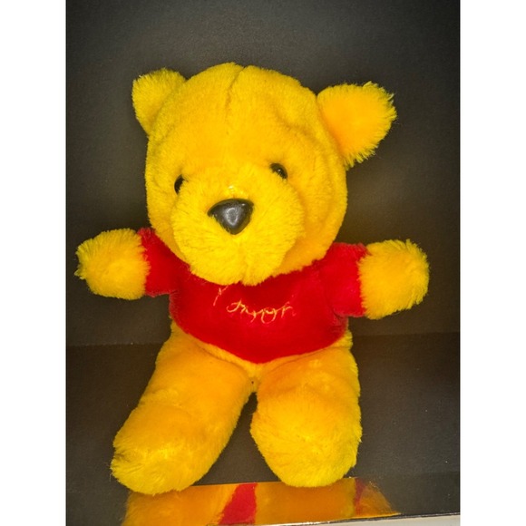 Disney Other - Vintage Disney Winnie the Pooh Plush Bear 9" Classic Red Shirt Stuffed Animal